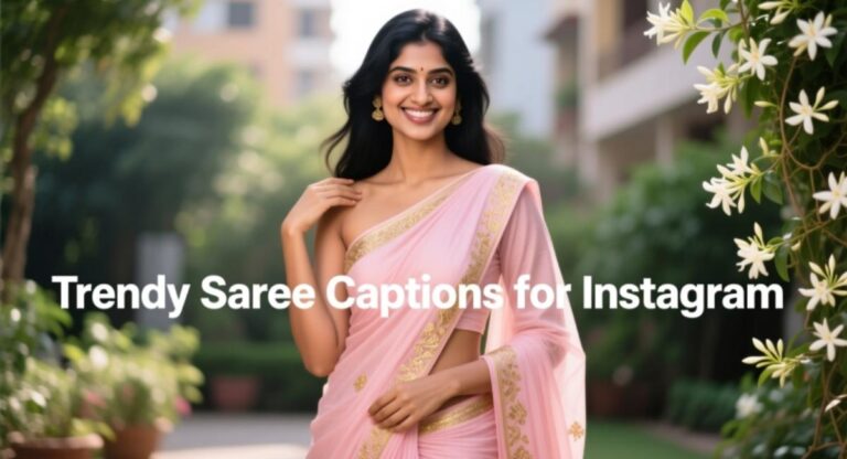 Trendy Saree Captions for Instagram, Weddings, Festivals & Selfies