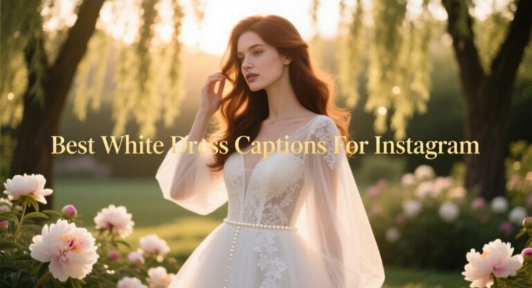 Best White Dress Captions For Instagram – Cute, Chic, Funny & Stylish Ideas