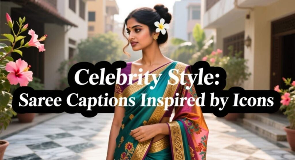 Celebrity Style: Saree Captions Inspired by Icons