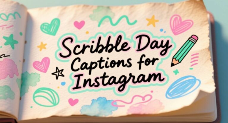 Scribble Day Captions for Instagram: Fun, Cute, Funny & Creative Ideas